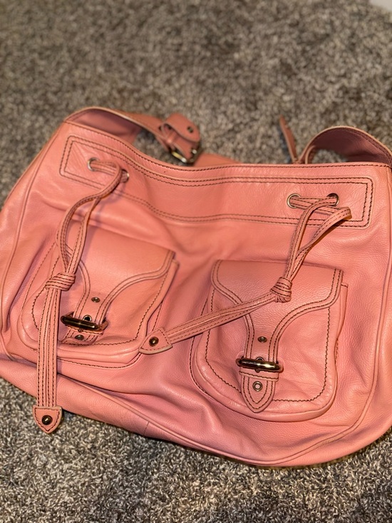 Marc Jacobs Handbags - Marc Jacobs Rose-Pink Leather Shoulder Bag with Front Pockets
